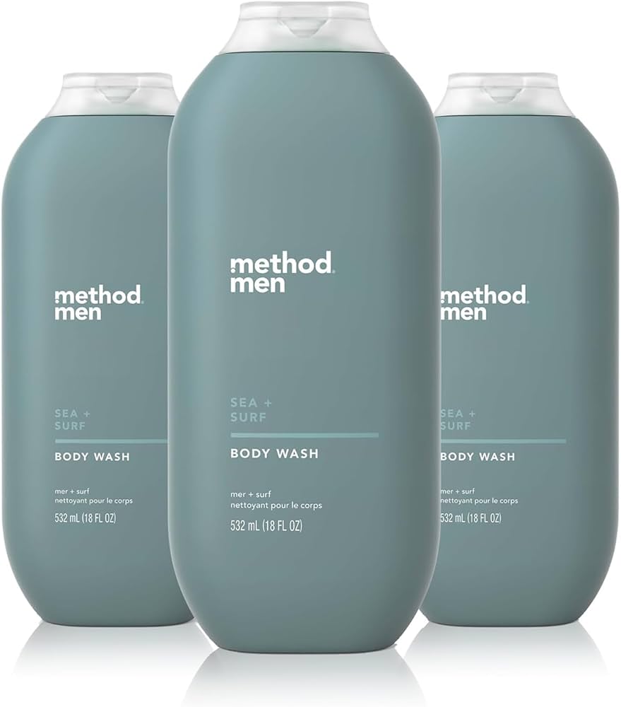 Method Men Body Wash Sea + Surf for sensitive body skin in shower