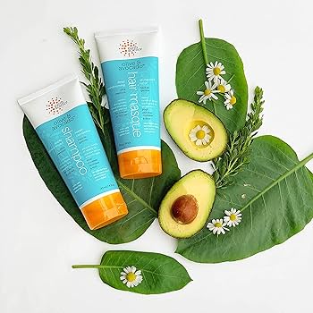 Earth Science Olive & Avocado Deep Conditioning Hair Masque jar displayed on a clean background, highlighting its nourishing and repairing hair care formula
