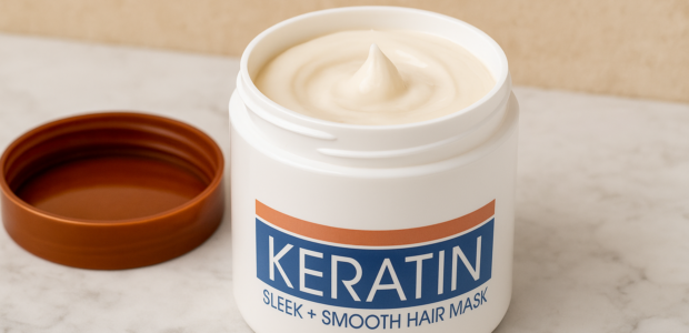Advanced Clinicals Keratin Sleek + Smooth Hair Mask for frizzy and damaged hair