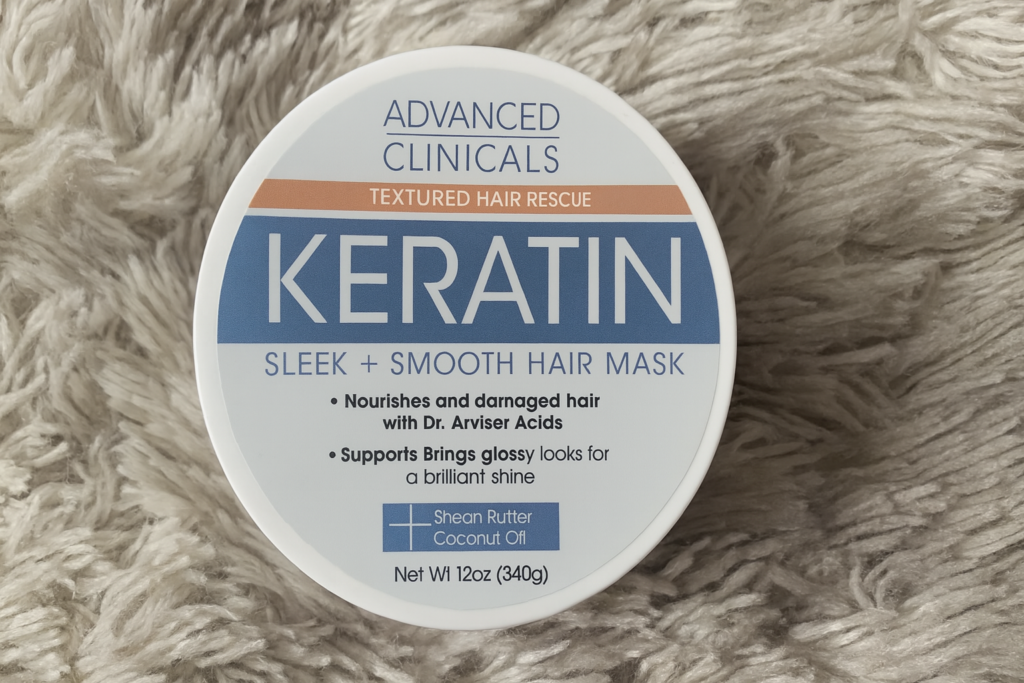 Advanced Clinicals Keratin Sleek + Smooth Hair Mask for frizzy and damaged hair