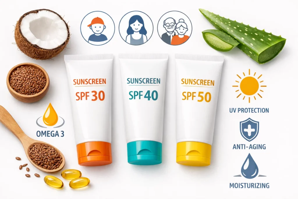 omega 3 based sunscreen