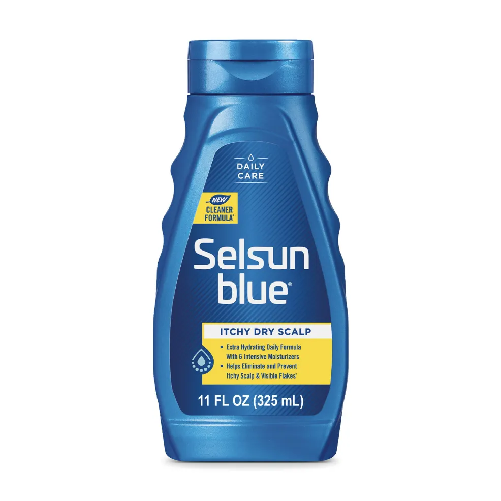 Selsun Blue Antidandruff Shampoo bottle with selenium sulfide for dandruff control