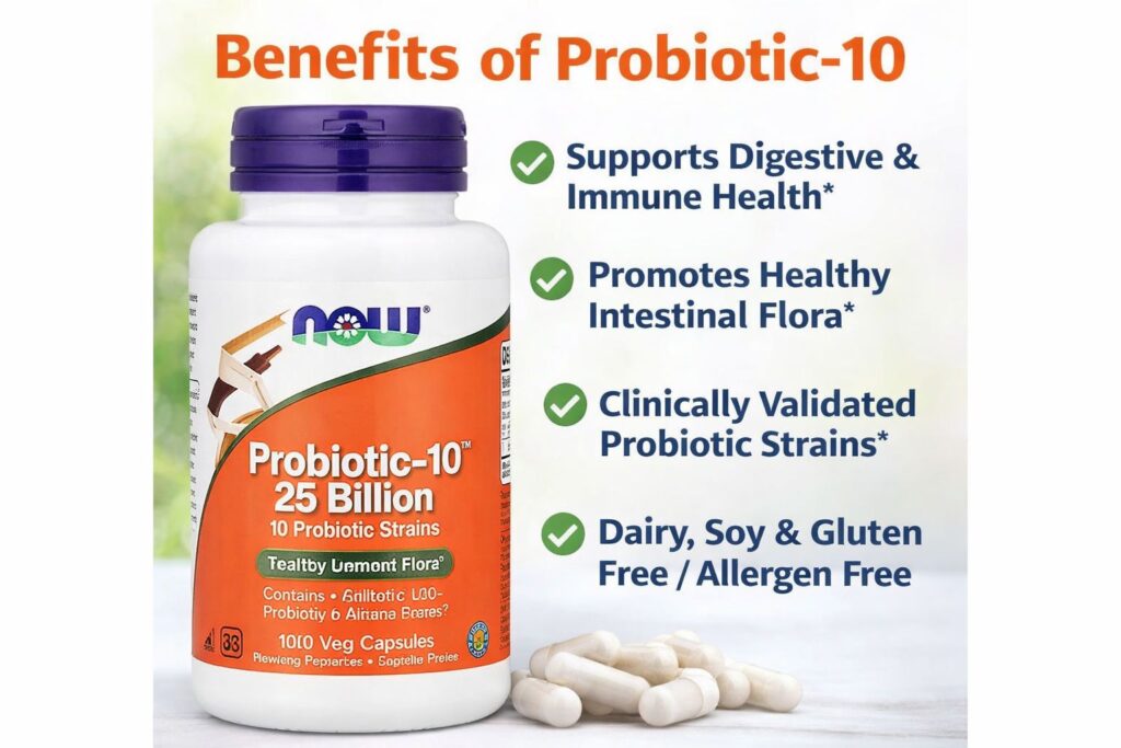 NOW Foods, Probiotic-10 benefits