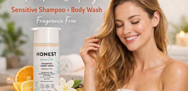 Honest Sensitive Shampoo + Body Wash with Aloe fragrance free for sensitive skin