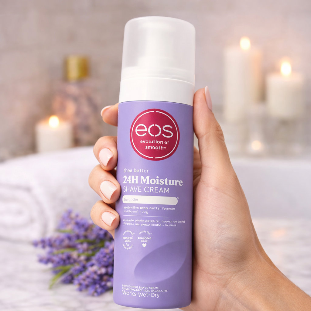 EOS Shea Better Lavender shea butter shave cream for women bottle