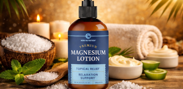 nobi nutrition magnesium lotion soothing vanilla bottle