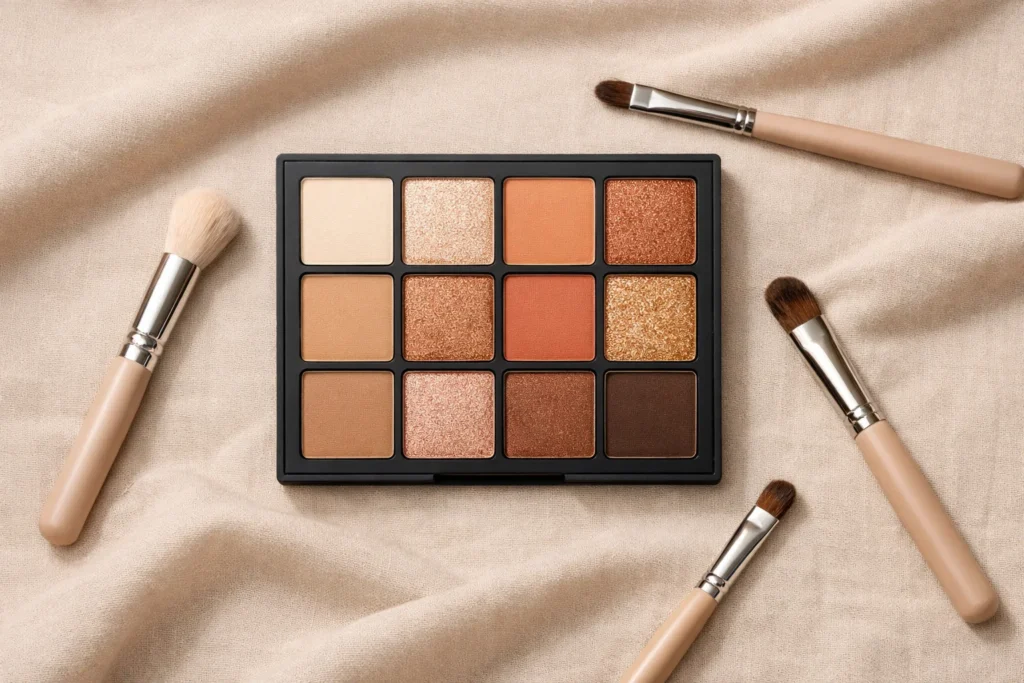 Blending brown eyeshadow from 12 Color Eye Palette