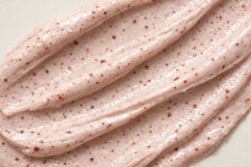 Close-up texture of red bean Pore Beauty Mask clay formula