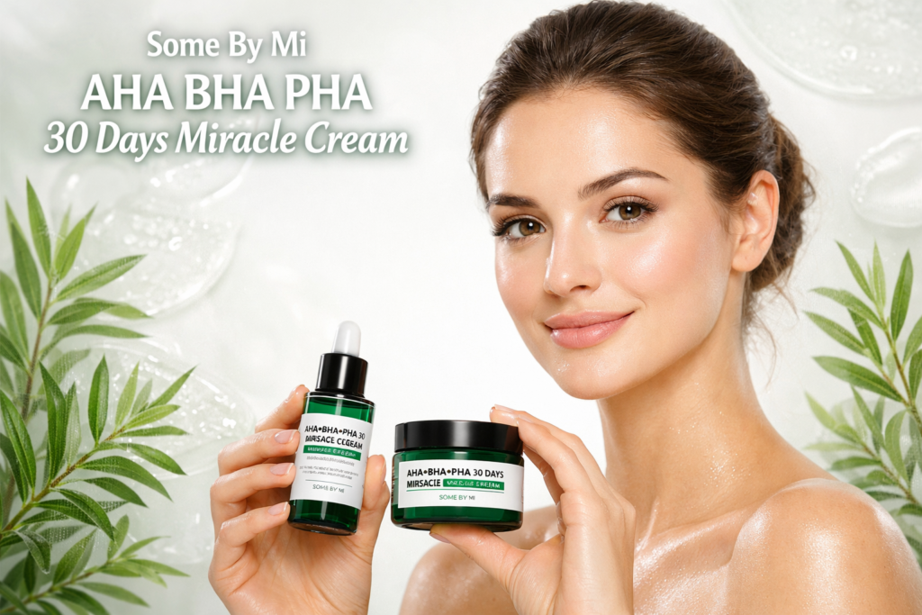 Acne Clear Foam model holding in hand 