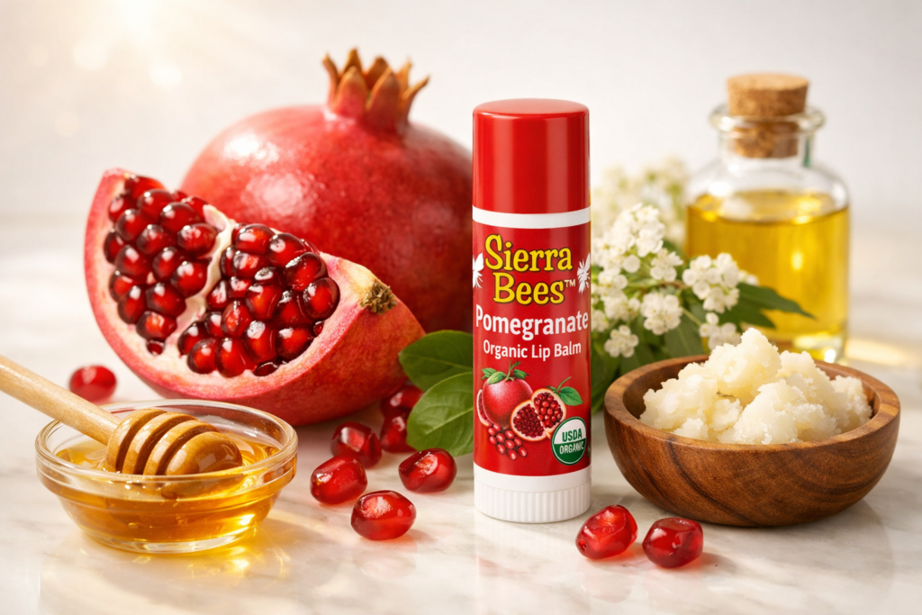Sierra Bees pomegranate organic lip balm