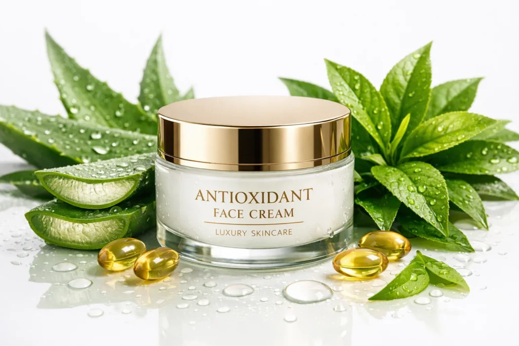 Antioxidant face cream with Aloe Vera
