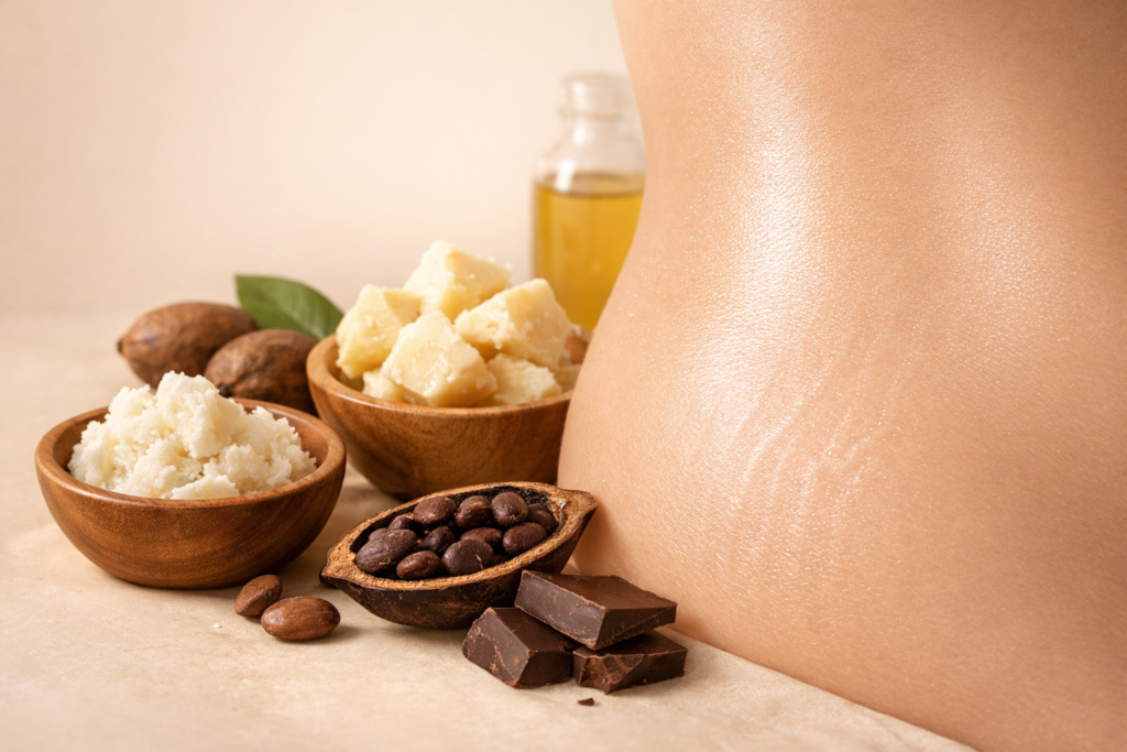 Cocoa Butter Formula helping reduce stretch marks